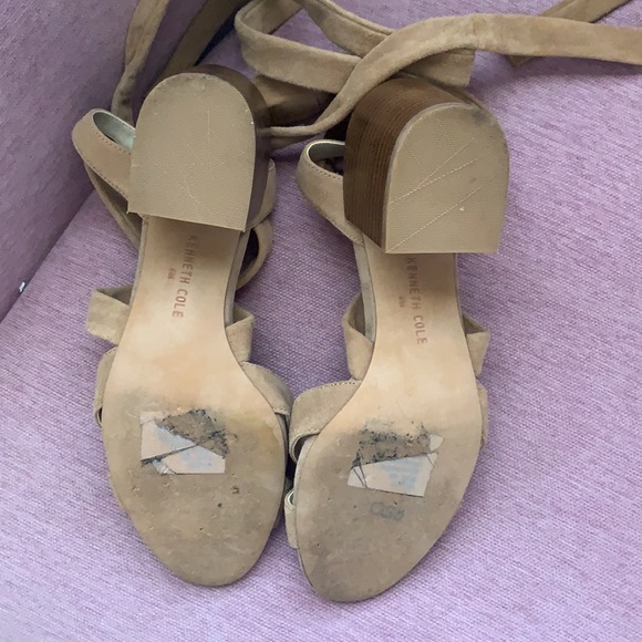 Kenneth Cole NY strappy tie block heels - Picture 3 of 4